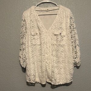 Siren Lily Lace Overlay Top